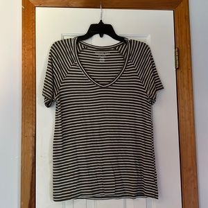 American Eagle Striped Short Sleeve Shirt